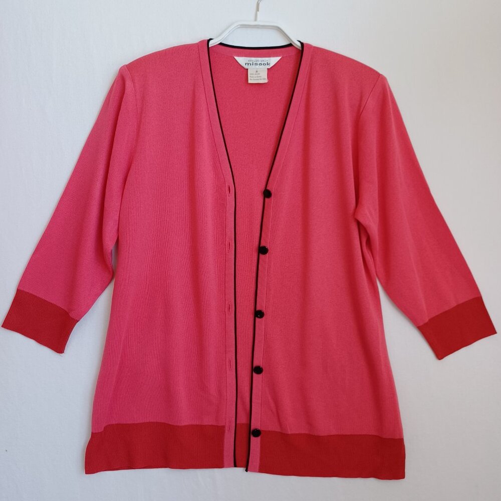 Misook Sweater Set Twin Set Knit Cardigan and Tank Womens Small - Picture 10 of 16